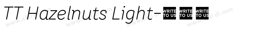TT Hazelnuts Light字体转换